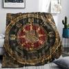 Viking animal snake Print Flannel Blanket High quality Comfortable for All Seasons Home Decor Warmth and Comfort Perfect for Christmas Gifts