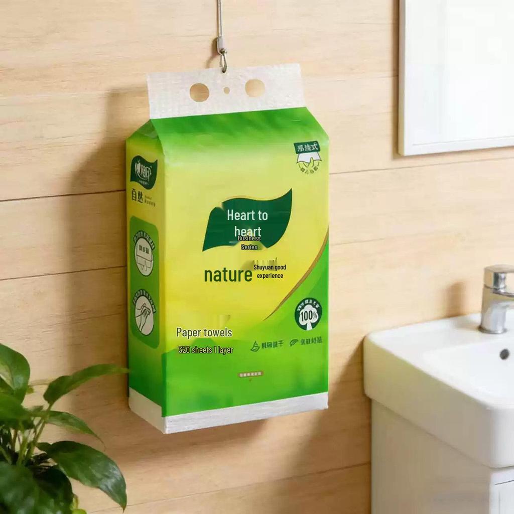 Xin Xiang Yin Hanging Facial Tissue, Large Pack, 320 Pulls, Bottom Pull Design, Convenient and Affordable.