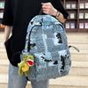 Rucksack mit Graffiti-Print, große Kapazität, Partnerrucksack, Schülerschultasche