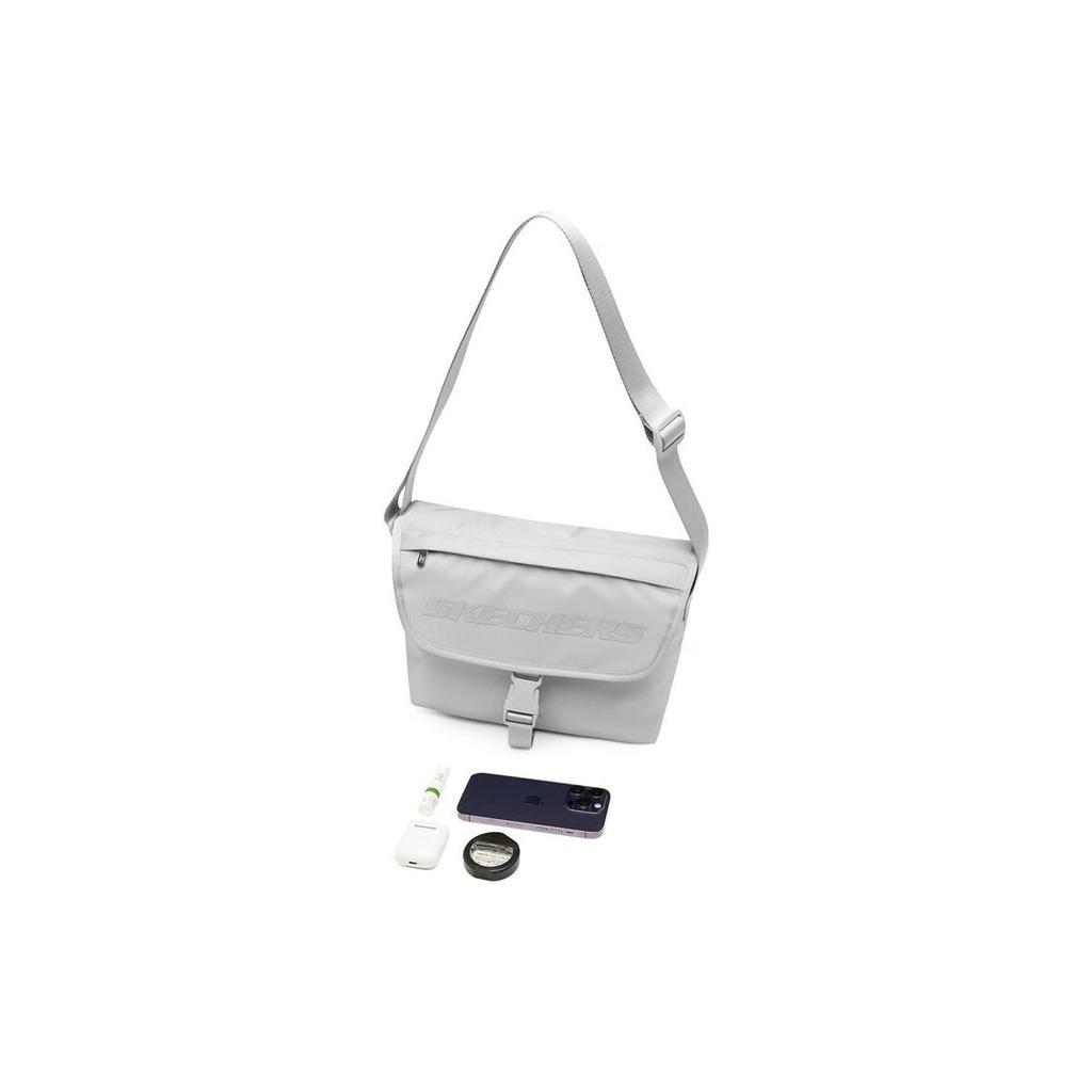 New Skechers Fabric Messenger Bag, Shoulder Bag, Crossbody Bag Regular Unisex Lunar Gray L123U049-00MV