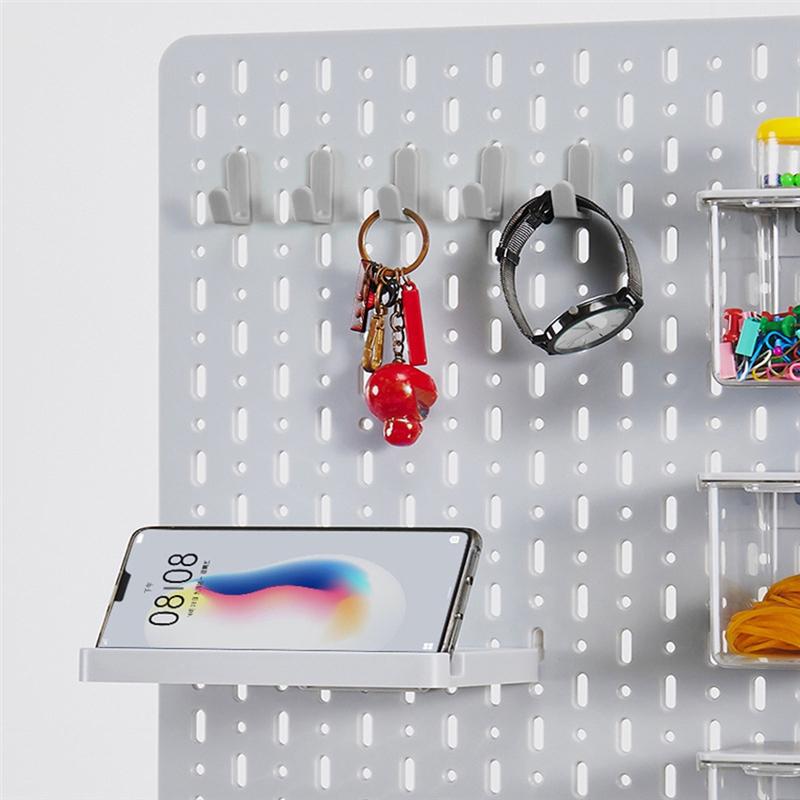 Practical-24Pcs Pegboard Hooks J Shape Pegboard Hook Peg Board Tool Organizer Parts Accessories , Black