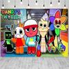 DANDY's World Theme Birthday Disposable Tableware Plate Banner Backdrop Cups Napkins Party Decor Balloon Cake Topper Gifts Props