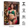 Christmas Pin-Up Girls Metal Sign, Office Gift Wall Decor 20x30cm