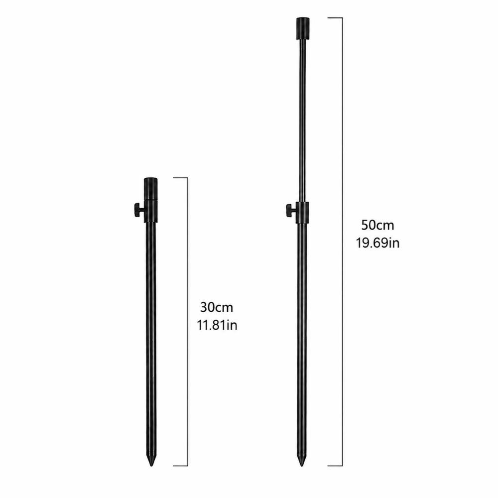 2PCS Aluminum Alloy Fishing Bank Stick 30-50cm Fishing Rod Pod Rest For Carp Fishing