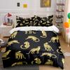 Leopard Pattern Three-Piece Set Multiple Sizes Kid'S And Adults' Bedroom Exquisite 3Pc Bedding Set, Gift