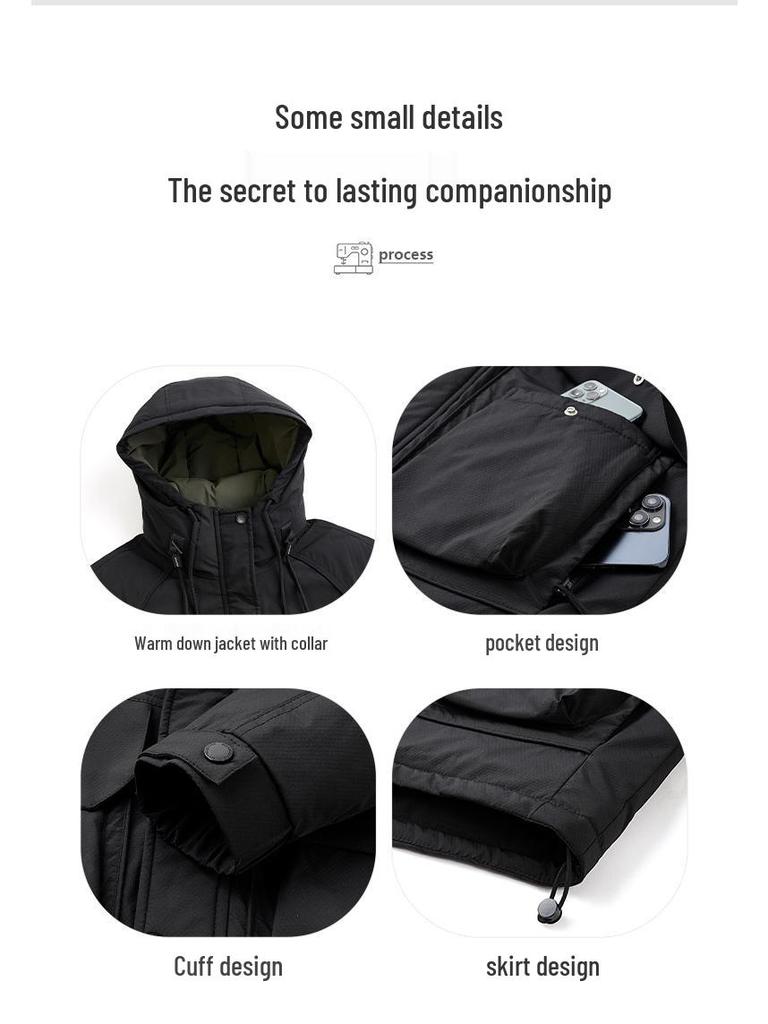 50% Down Hooded Ski Jacket - Trendy, Business Casual & Outdoor Warmth