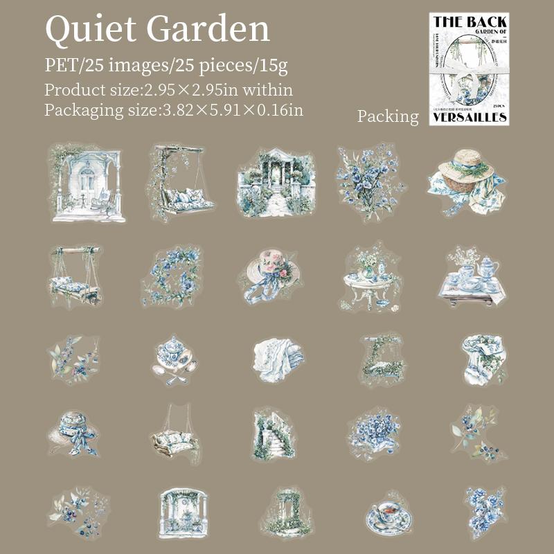 

25 pcs garden theme stickers DIY collage decorative paper Scrapbooking Material handmade Diary Album Junk Journal Supplies