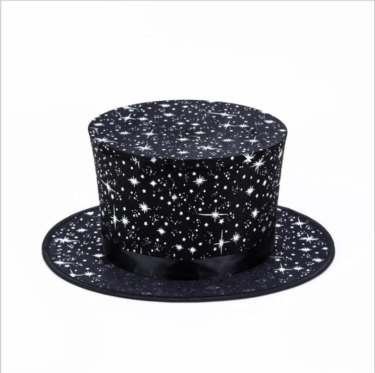 Folding Top Hat Spring Magic Tricks Gimmick(Four Styles )Appearing/Vanishing Objects Hat Stage Props Accessories