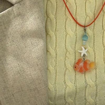 Vintage Cute Clownfish Pendant Necklaces For Women Men Versatile Simple Cool Couple Choker Necklace Jewelry Accessories Gifts