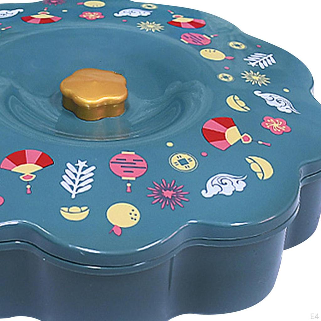 Delt serveringsbrett Kinesisk tradisjonell snacksboks Fruktholder Fat for kjøkken