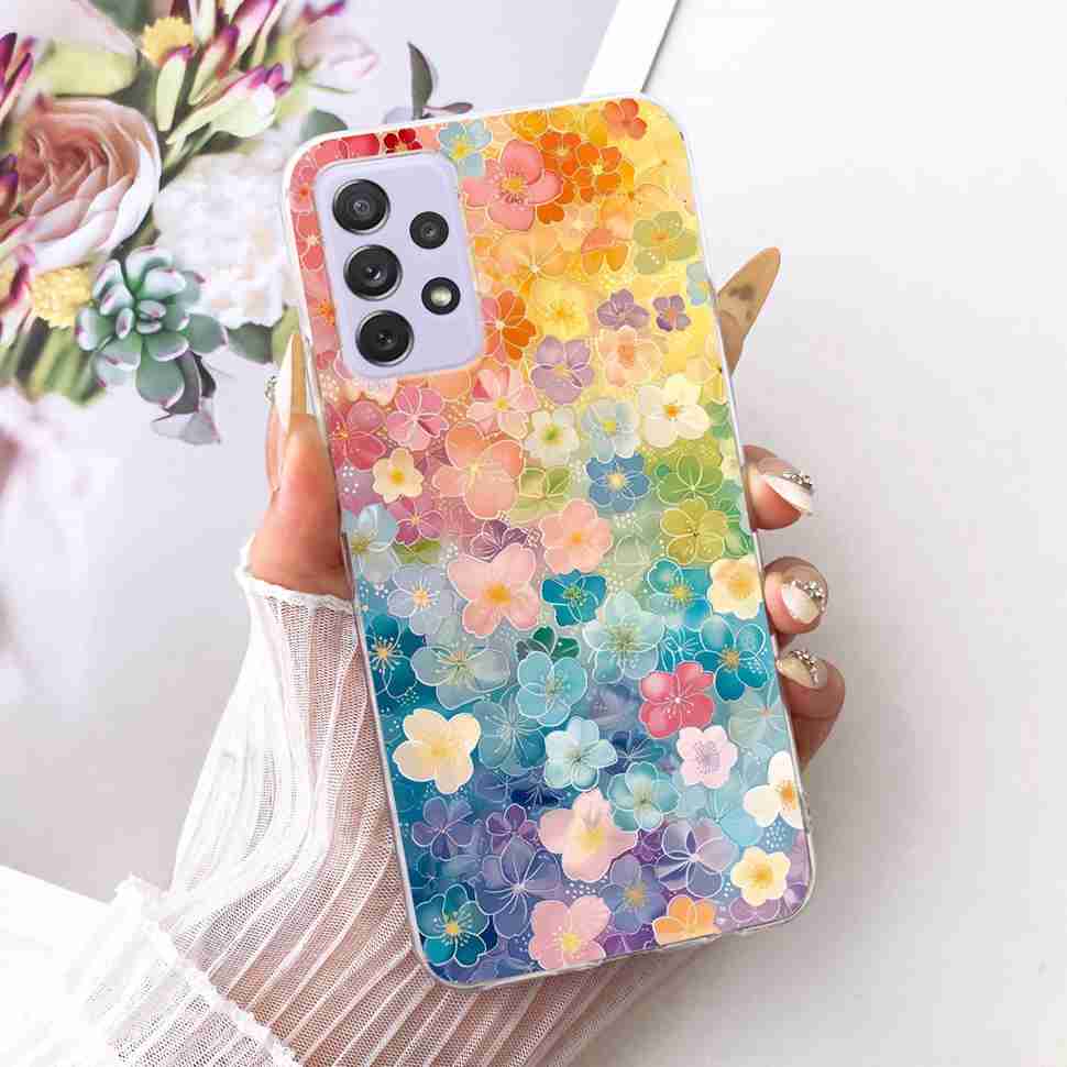 Für Samsung A72 Hülle SM-A725F Fundas Weiches Silikon Luxuriöse Bemalte Abdeckung Hüllen Für Samsung Galaxy A72 Gehäuse Bumper