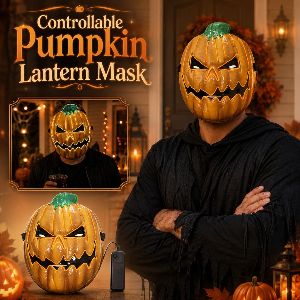 Halloween Glowing Pumpkin with Voice Activated Light for Costume Party