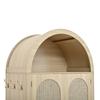 Credenza in intreccio di vimini stile ad arco, doppio cassetto, credenza vintage per soggiorno e camera da letto, armadio contenitore