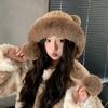 Winter Velvet Thickened Thermal Hat Women's New Cute Bear Ears Ear Hat
