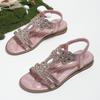 Nuove scarpe comode da donna sandali piatti con strass sandali casual grandi dimensioni cavi