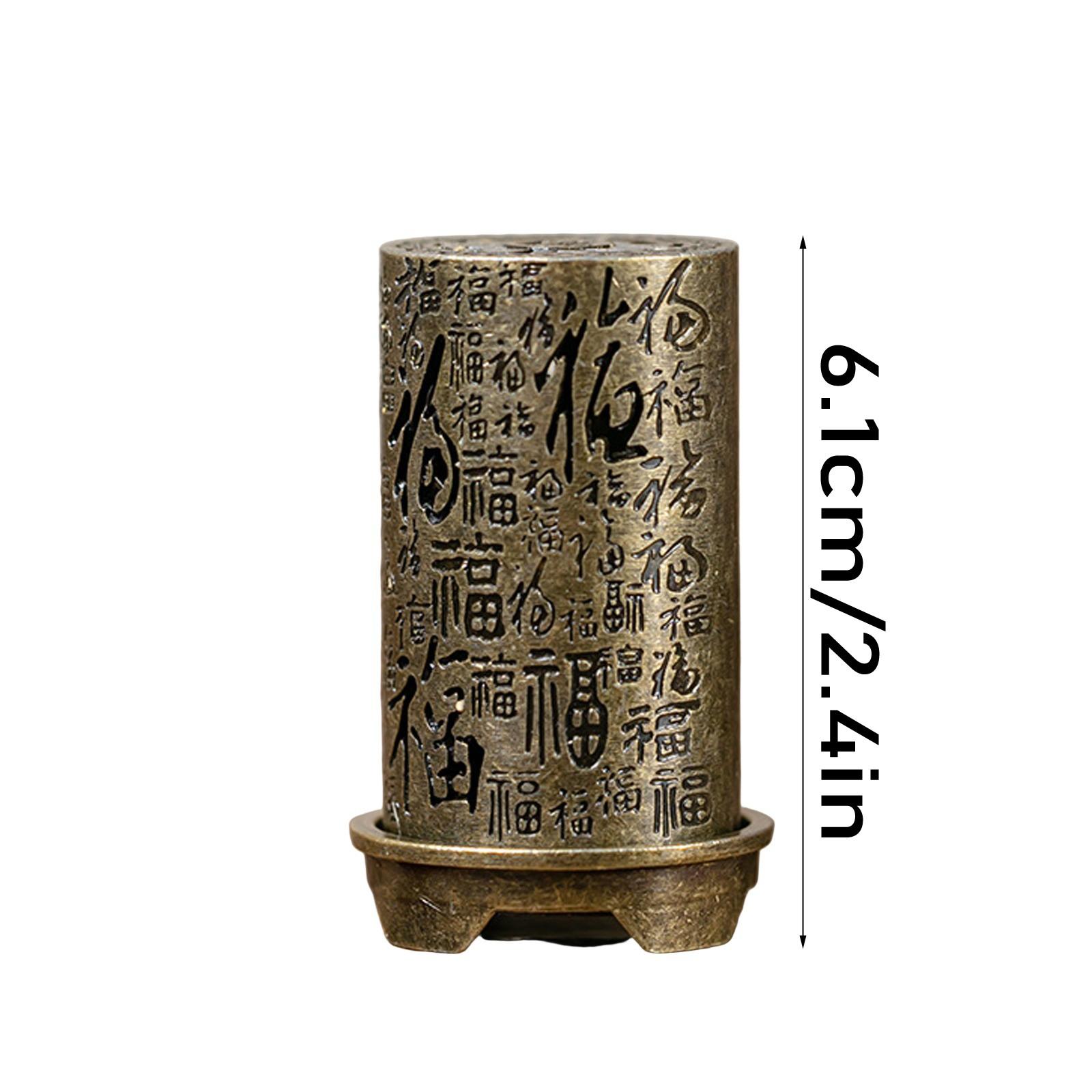 

1pcs Square Vertical Chinese Incense Burners Small Alloy Incense Holder Indoor Aromatherapy Home Ornament Household Decoration