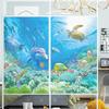 Película para Ventanas Privacidad Mundo Submarino Pegatina de Cristal Bloqueo UV Control de Calor Cubiertas de Ventana Tintado de Ventana para Decoración del Hogar