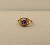 Dainty Amethyst Ring, Gold Plated 925 Sterling Silver, Bohemian Solitaire