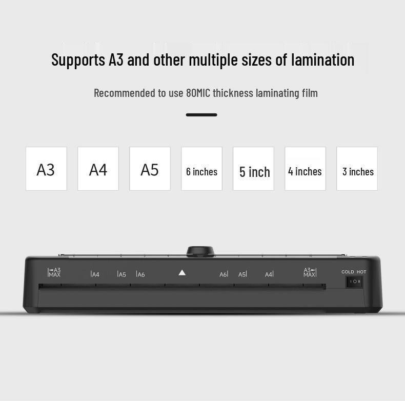 A3 Photo Laminator & Paper Cutter Combo, Dual-Function Film Laminator
