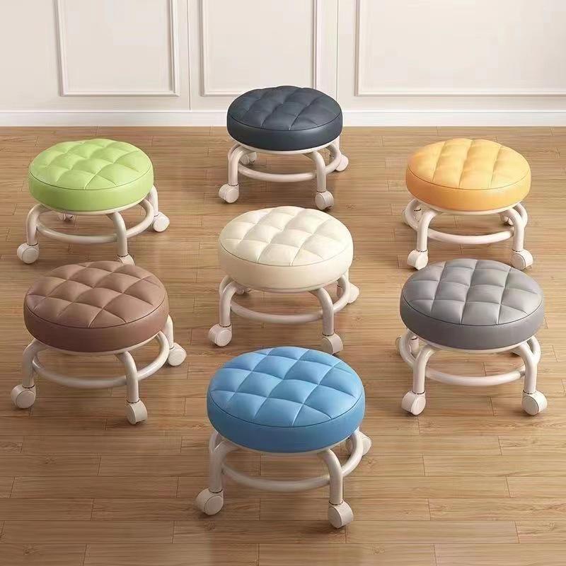 Children's Low Stool with Universal Wheels - Versatile, Movable Chair for Living Room