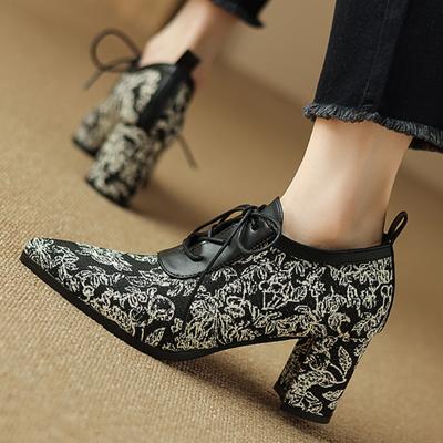 Elegante Damen High Heels Slipper Schuhe Mode Schnürschuhe Schwarz Silber Weiß Absatz Party Schuhe Büro Schuhe Damen Große Größe 45