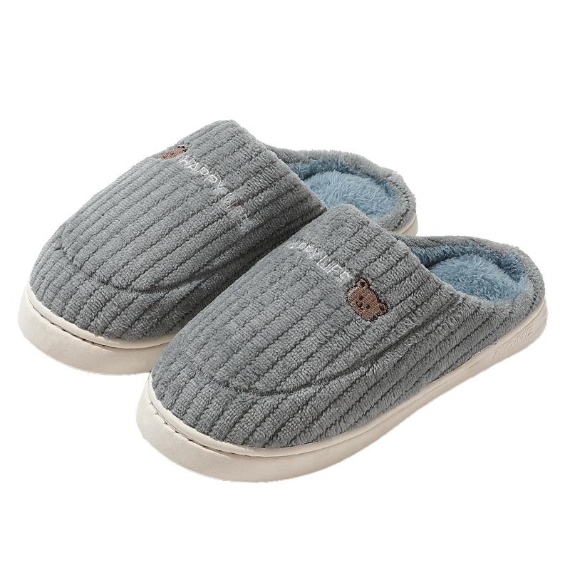 Home cotton slippers winter indoor household bedroom plush warm winter plush cotton mop winter