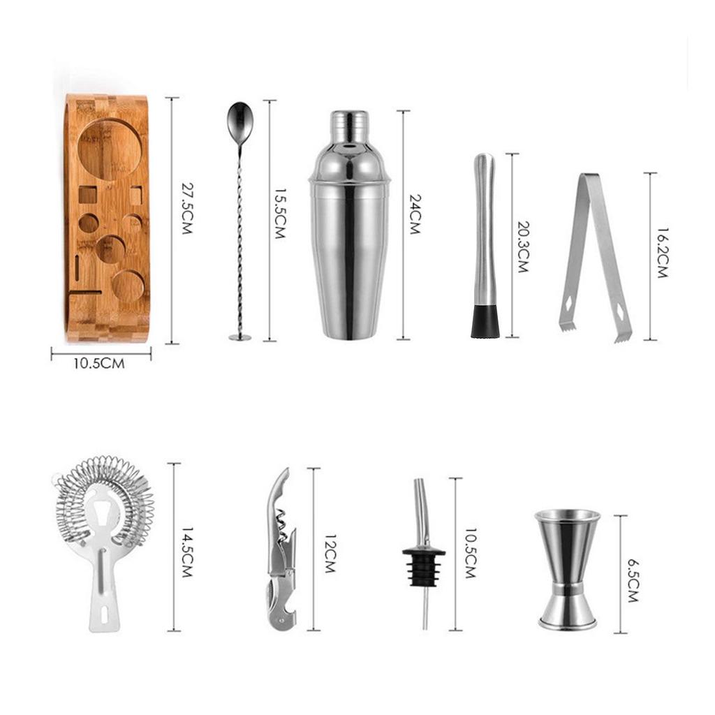 Stainless Steel Cocktail Shaker Set with Bar Tools