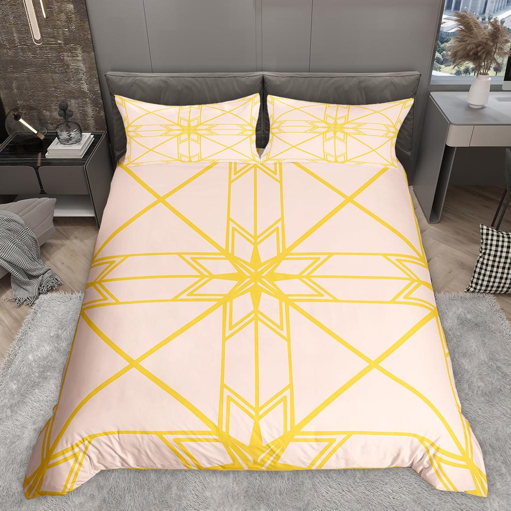 Comforter Homewish Abstract Geometric Stripe Line Bed Set Modern Contemporary Artwork Set