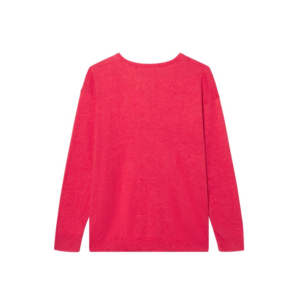 Polo Ralph Lauren Suéter de Tricô com Logo de Pônei Bordado Decote em V Manga Longa Feminino 211719841-014