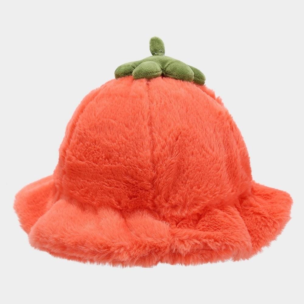 Rolled-up Winter Fisherman Hat Fluffy Beanie Hat All-match Plush Bucket Hat  Cycling