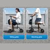 Knee Walker Foldable Adjustable Height Steerable Leg Scooter with Brake and Storage Bag for Foot Injuries Adult