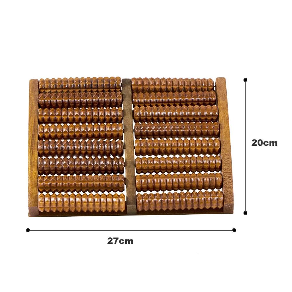 Eight Rows Solid Wooden Roller Foot Massager Pedicure Machine Foot Brush Wooden Feet Meridians Foot Massager