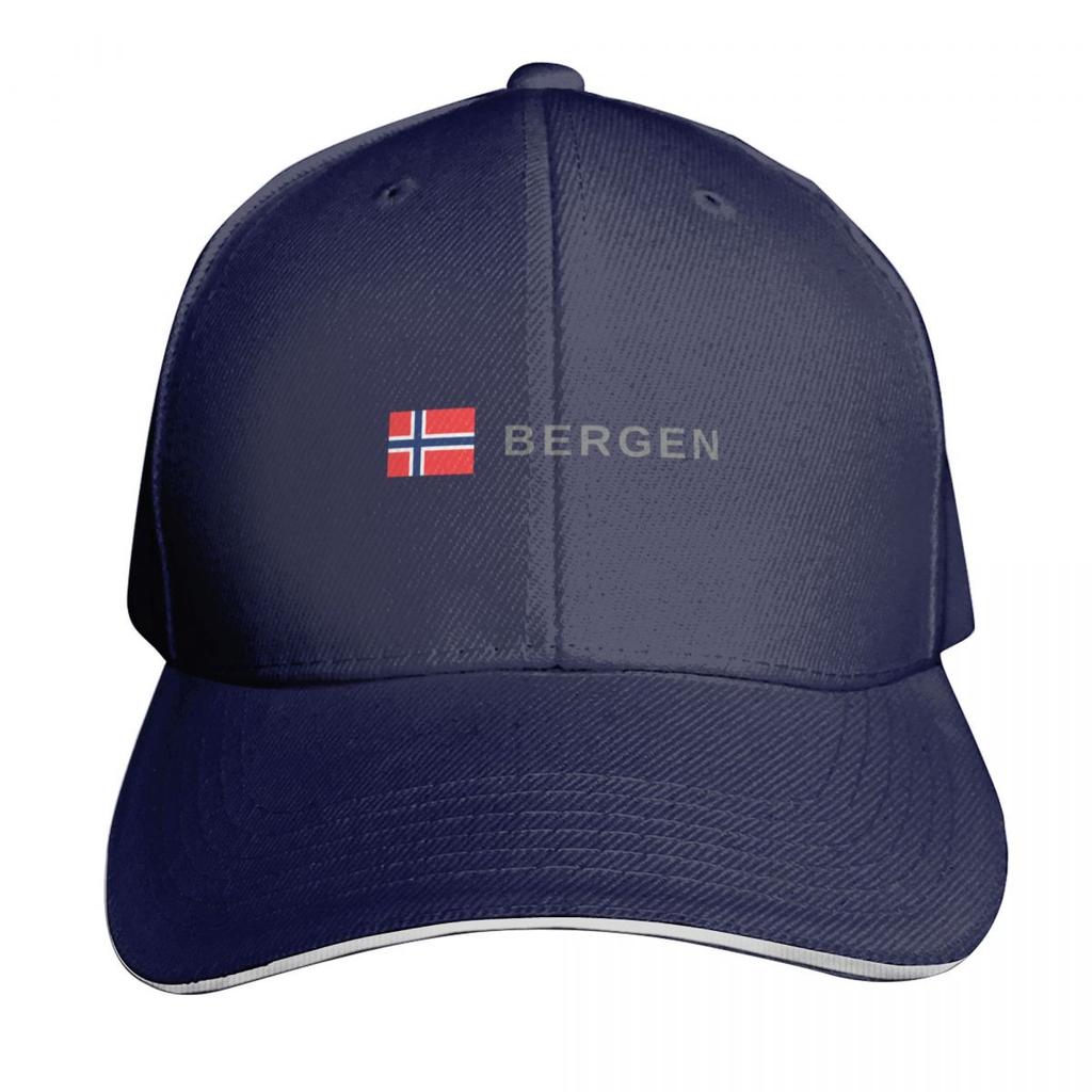 Bergen Norway Baseball Cap Quick Dry PerforUnisexce Cotton Twill Breathable Contrast Two Tone Brim