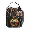 Guns N Roses Band Lunch Bag Retro Lunch Box School Portable Thermal Lunch Bags Graphic Cooler Bag