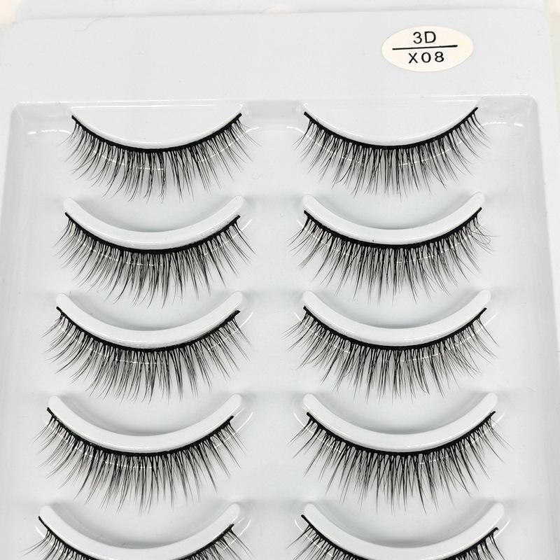 3D False Eyelashes (10 Pairs) - Natural Curl, Soft, Multi-Layered