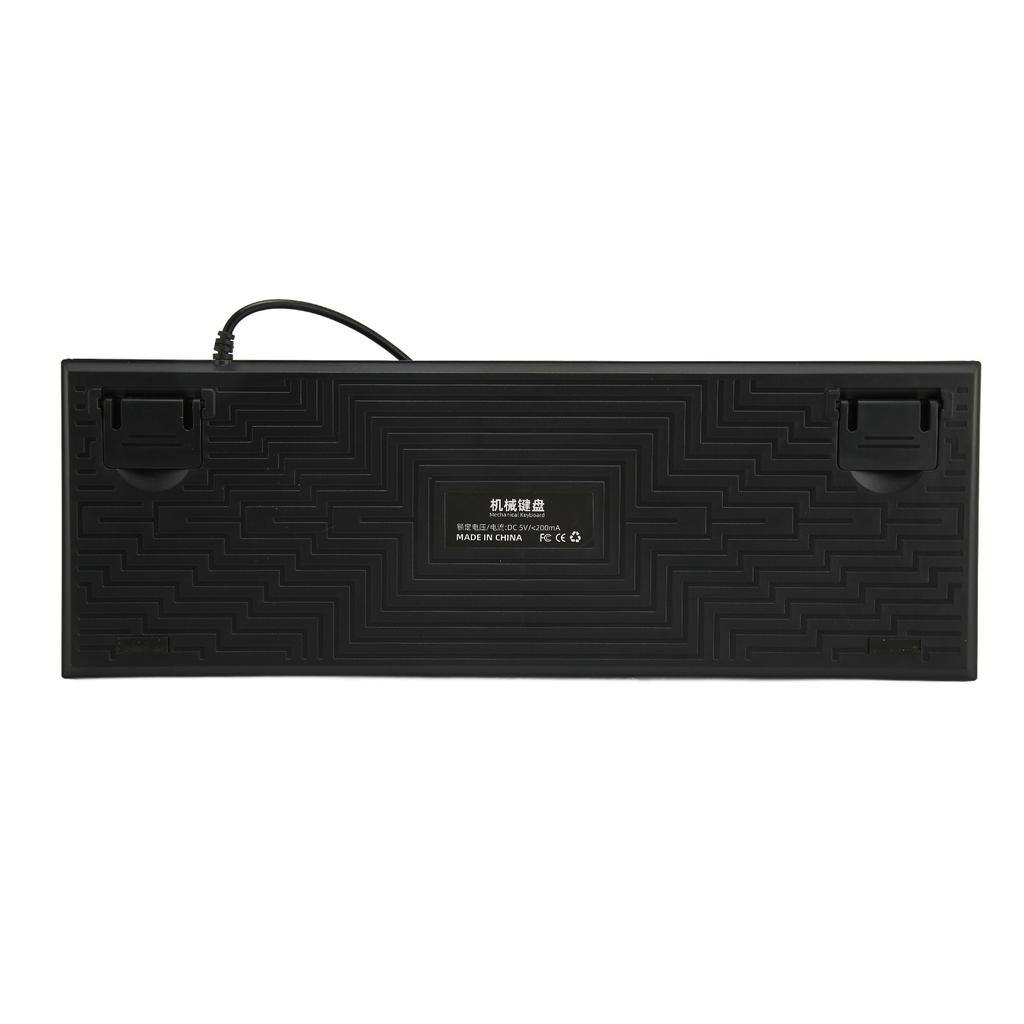 Mechanical Keyboard 87 Keys Blue   RGB Backlit Contrast Color Ergonomic Wired Keyboard for Laptop Desktop PC