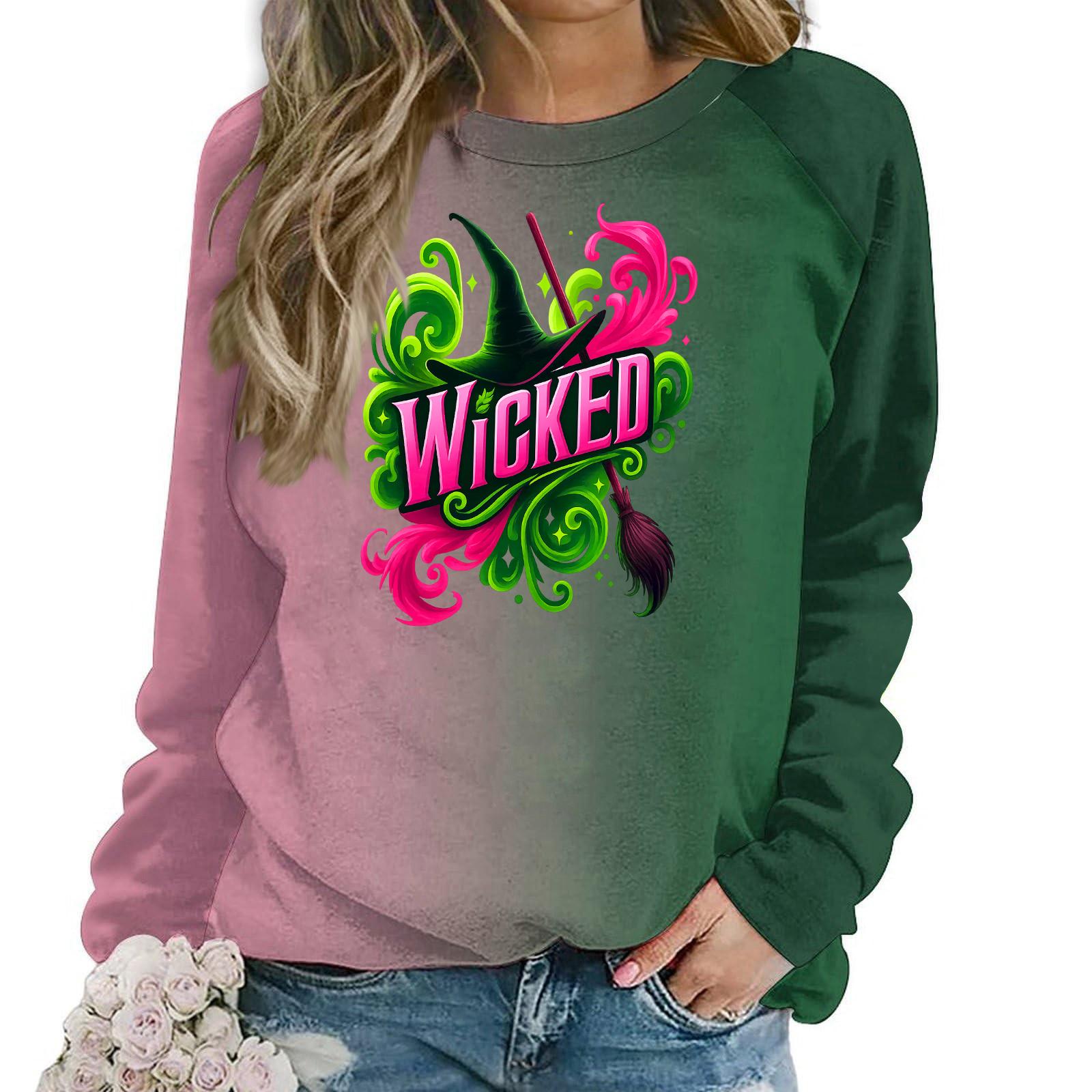 

Женский модный повседневный свитшот с длинным рукавом, свободного кроя, с принтом S