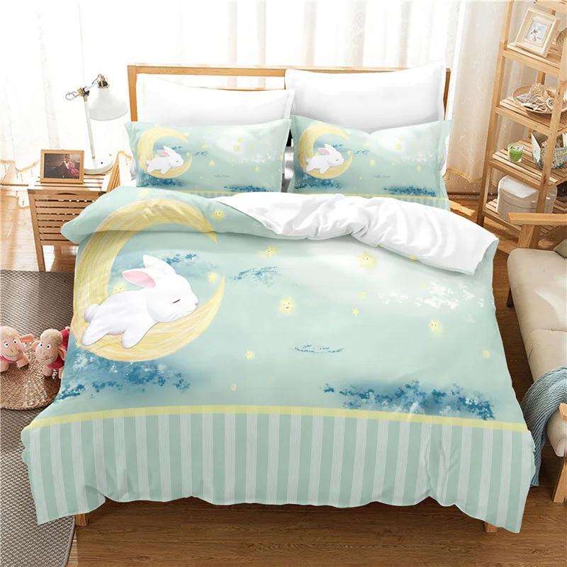 New Beding Set Simple Plain Soft Duvet Cover King-Sized Dimensionsd Dimensions Super Soft Comfortable Light Gren Bedclothes Ropa De Cama Bed Linen Set