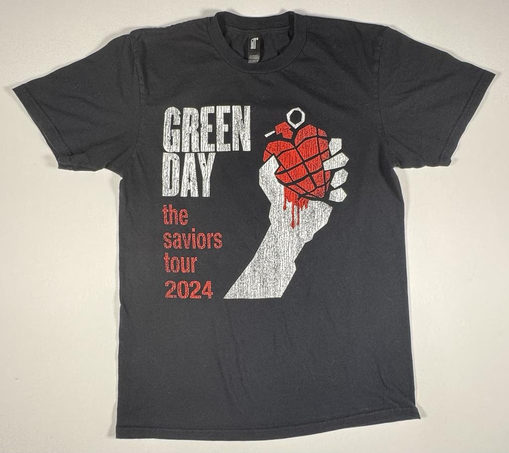 Green Day Saviors Tour 2024 Mens Medium Black Band Tee Concert Merch Unisex T-Shirt
