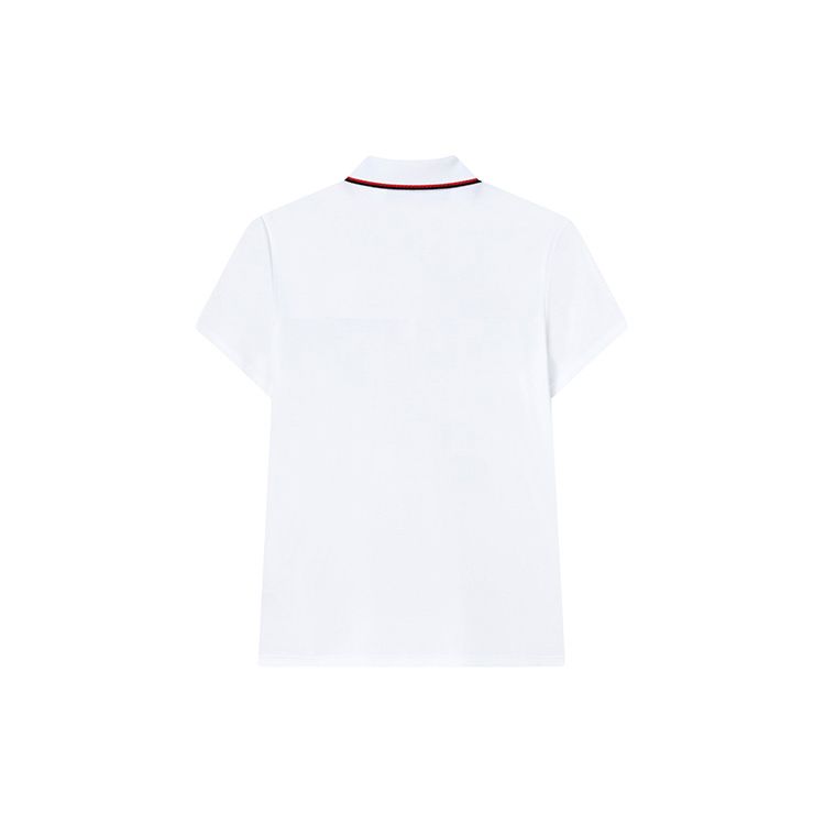 Fila Solid Color Sports Casual Short Sleeve Polo Shirt Women Tops White F11W221104FWT