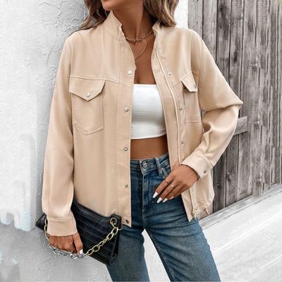Autumn Winter Women's Solid Color Jacket Coat