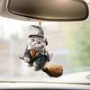 Cat-Shaped Pendant Car Hanging Decoration with Lanyard Easy To Hang Non-Fading Auto Rearview Mirror Hanging Ornament