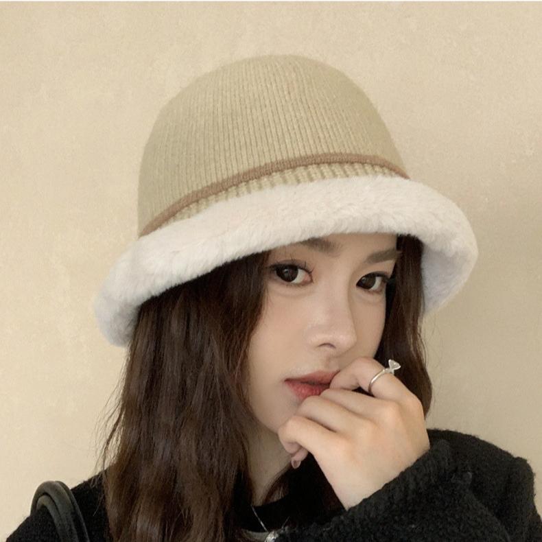Купить Увлажняющая вязаная шапка рыбака с плюшевой кромкой для женщин ...