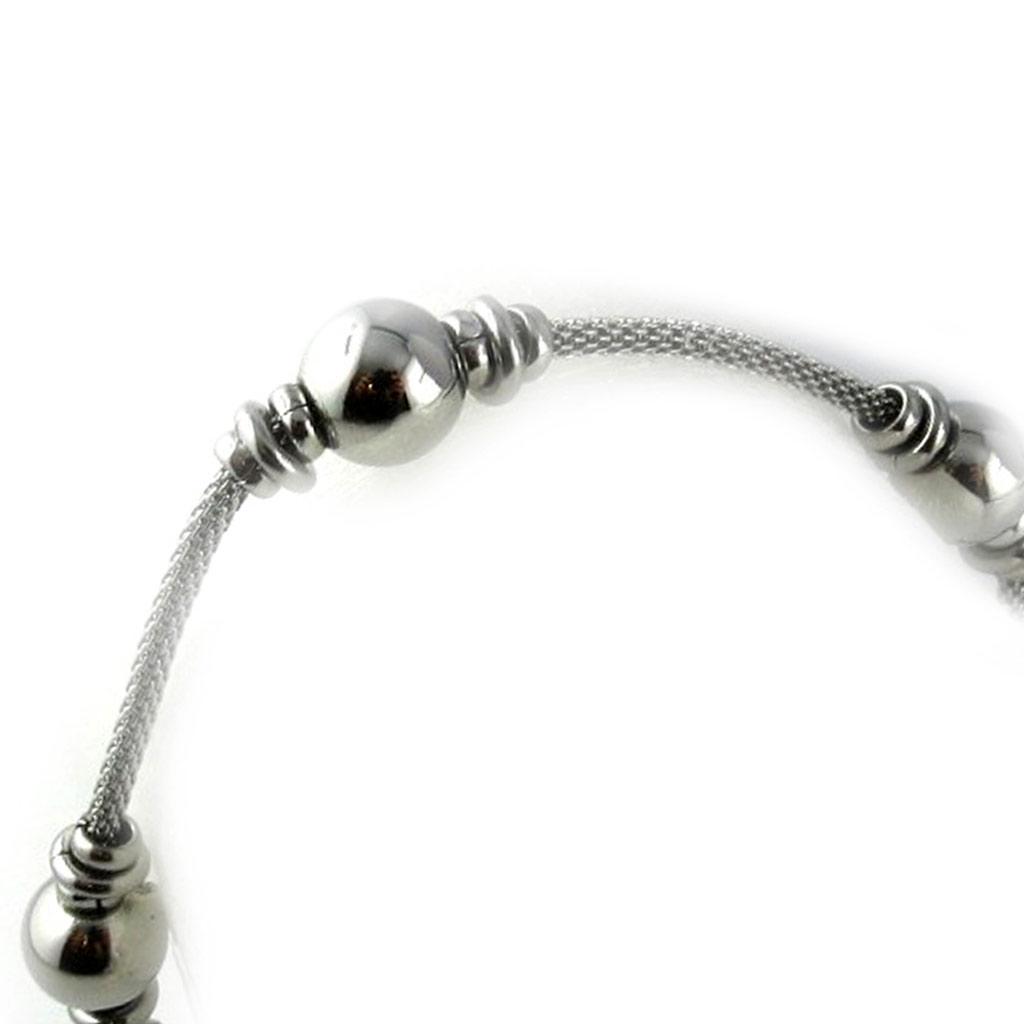 Les Trésors De Lily [K9370] - Silver 'Choreography' Steel Bracelet - 19 Cm 9 Mm