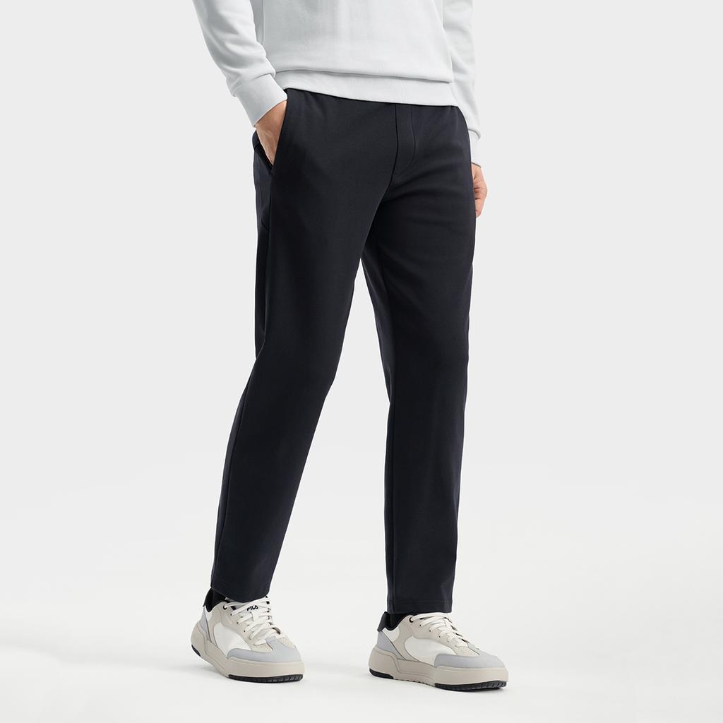 Fila Weiße Modische Einfache Klassische Vielseitige Bequeme Fleecegefütterte Gestrickte Lässige Hose Herren Unterteile Schwarz F11M543604FBK