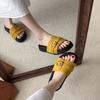 Fashion seaside beach sandals one-word drag 2025 new platform casual cool slippers women's summer wear