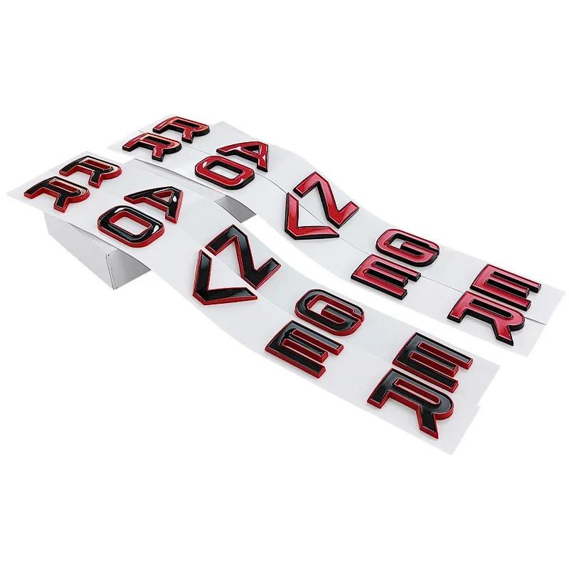 New 3d ABS Logo Range Rover Letters Car Front Hood Badge Trunk Sticker For Range Rover L322 L320 Dicsovery Sport Velar Evoque