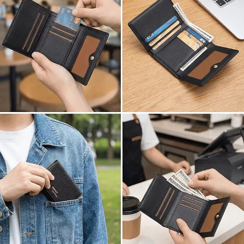 Simple Wallet With Multiple Card Slots For Driver'S License/Id Card/Bank Card