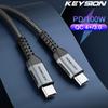 KEYSION USB C To USB Type C Cable 20V/5A 100W PD Fast Charger QC 4.0 Cord Usb C Cable for Xiaomi Samsung Huawei Macbook Pro iPad