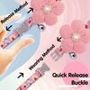 Nylon 3D Flower Dog Collar Rhinestone Pet Shining Collar Fashion Floral Pet Collar  Daily Walk
